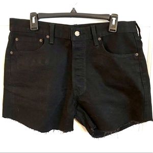 Black Levi Strauss Denim Shorts